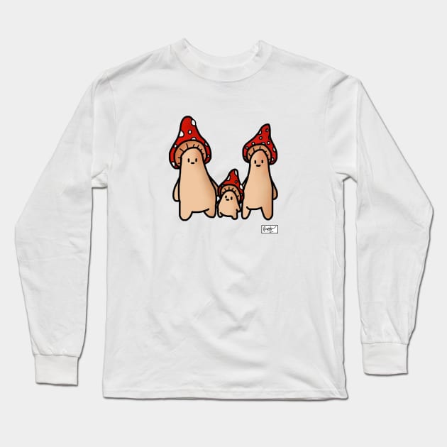 Mushroom Creature Family Long Sleeve T-Shirt by tdoodles